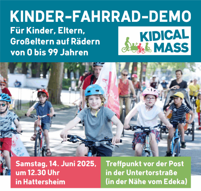 Kinder Fahrrad Demo in Hattersheim